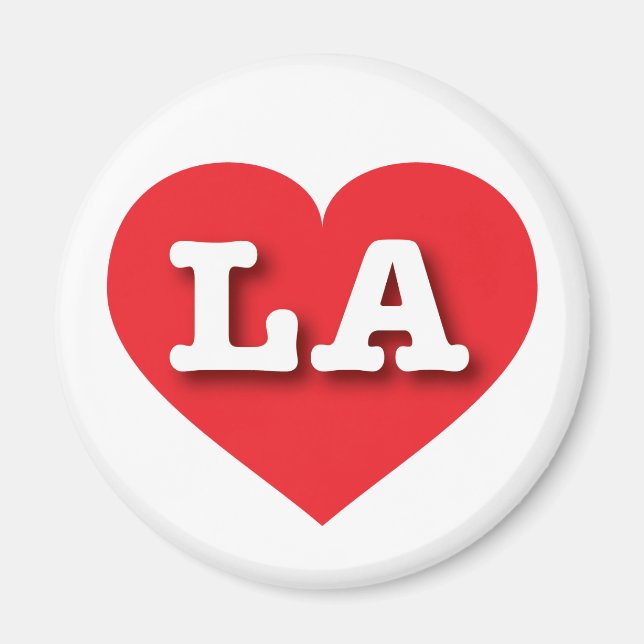 LA Red Heart - I Liebe LA Magnet (Vorne)