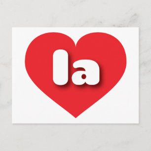 la red heart - I Liebe la Postkarte