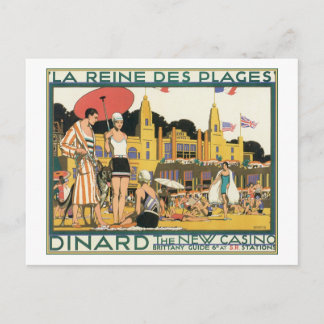 La Reine de Plages Dinard New Casino Postkarte