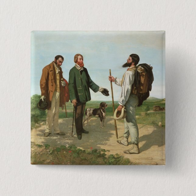 La Rencontre oder Bonjour Monsieur Courbet, 1854 Button (Vorderseite)