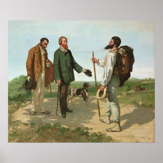 La Rencontre, oder Bonjour Monsieur Courbet, 1854 Poster (Vorne)