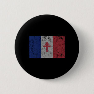 La Resistance - Die französische Flagge Frankreich Button