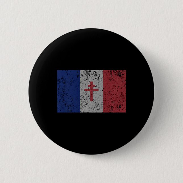 La Resistance - Die französische Flagge Frankreich Button (Vorderseite)