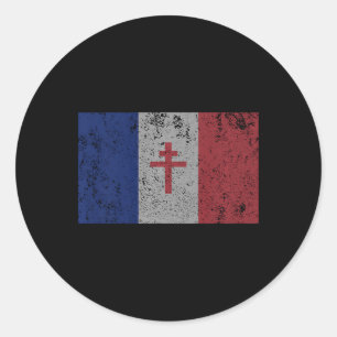 La Resistance - Die französische Flagge Frankreich Runder Aufkleber
