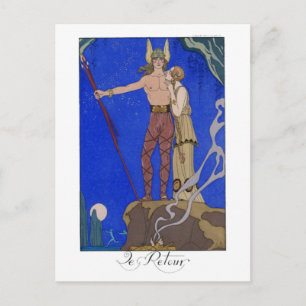 La Retour Fashion Plate von George Barbier Postkarte