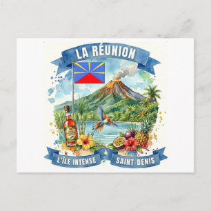 La Réunion Insel Souvenir Postkarte