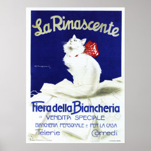 LA RINASCENTE Leinenmesse Italienisches Kaufhaus Poster