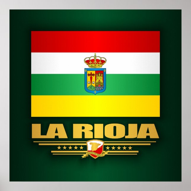 La Rioja Flag Poster (Vorne)
