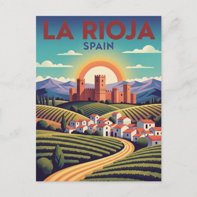 La Rioja Spanien Reise Postkarte (Vorderseite)