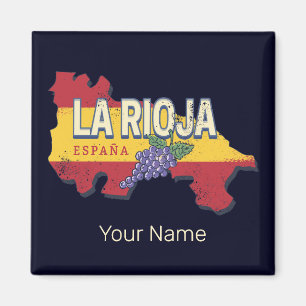 La Rioja Spanien Retro Region Weinkultur und Vinta Magnet