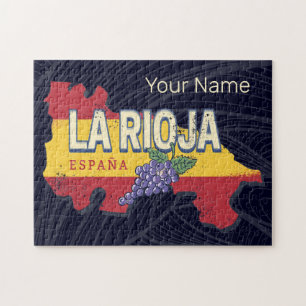 La Rioja Spanien Retro Region Weinkultur und Vinta Puzzle