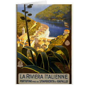 La Riviera Italienne Portofino Reiseplakat 1920