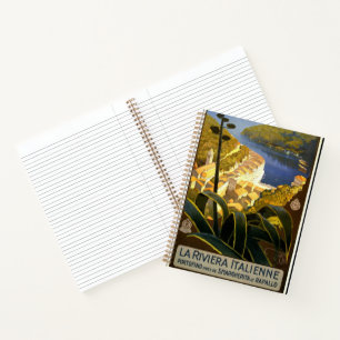 La Riviera Italienne, Vintage Reiseplakat Notizbuch