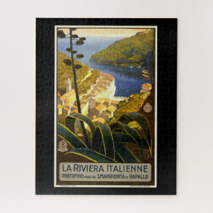 La Riviera Italienne, Vintage Reiseplakat Puzzle