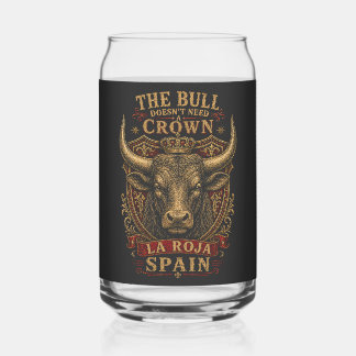 La Roja Spanien Stier Fußball Fan Dosenglas