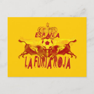 La Roja Twin Toros Raging Bulls futbol kings Postkarte