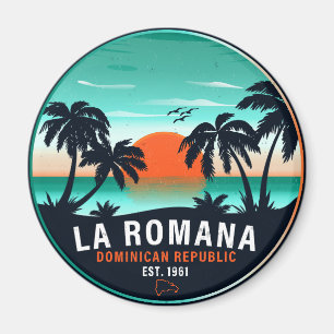 La Romana Dominikanische Republik Retro-Sonnenunte Magnet