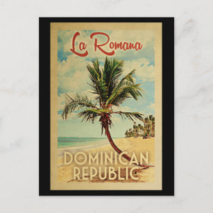 La Romana Palm Tree Vintage Postkarte