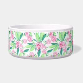 La Rosa Watercolor Blumenmuster Pet Bowl Napf