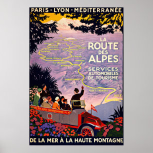 La Route des Alpes Frankreich Poster