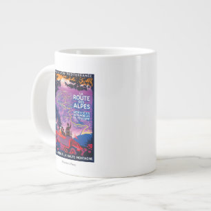 La Route des Alpes Vintag Poster Europe Jumbo-Tasse