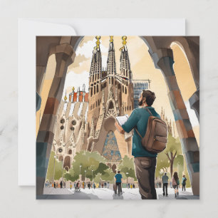 La Sagrada Familia, Barcelona Feiertagskarte