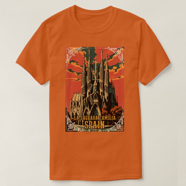 La Sagrada Familia Spanien Kunst, Dichtung und Mus T-Shirt (Design vorne)