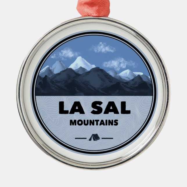 La Sal Mountains Utah Camping Ornament Aus Metall (Vorne)