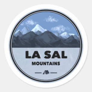 La Sal Mountains Utah Camping Runder Aufkleber