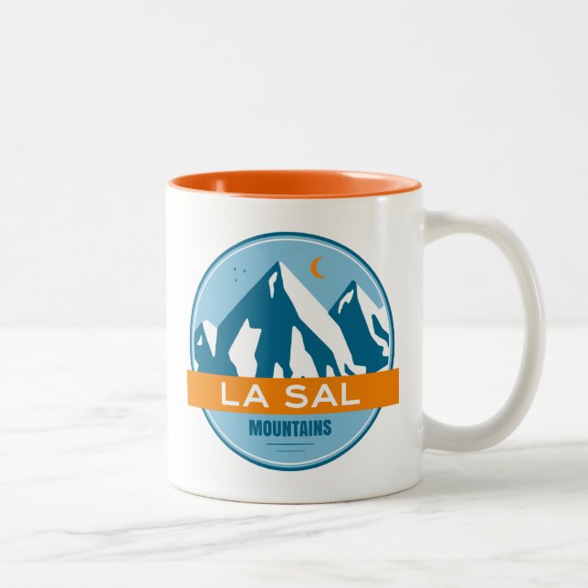La Sal Mountains Utah Zweifarbige Tasse (Rechts)
