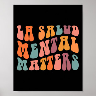 La Salud Mental Problems Latina Spanische Therapie Poster