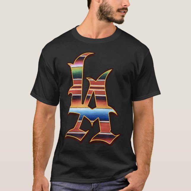 La Sarape Los Angeles La Sarape East La Baseball T-Shirt (Vorderseite)