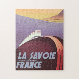 La Savoie Auvergne-Rhône-Alpes Reiseposter. Puzzle