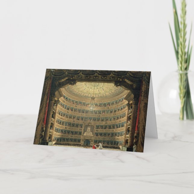 La Scala, Mailand, während einer Leistung Karte (Vorderseite)