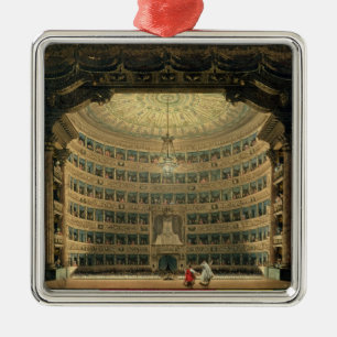 La Scala, Mailand, während einer Leistung Silbernes Ornament