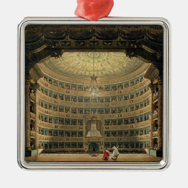 La Scala, Mailand, während einer Leistung Silbernes Ornament (Vorne)