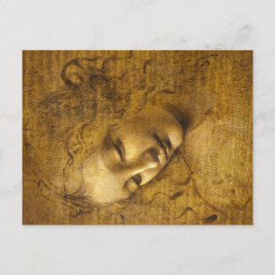 La Scapigliata, 1508 von Leonardo da Vinci Feiertagspostkarte