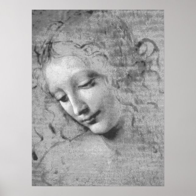 La Scapigliata by Leonardo da Vinci Poster (Vorne)