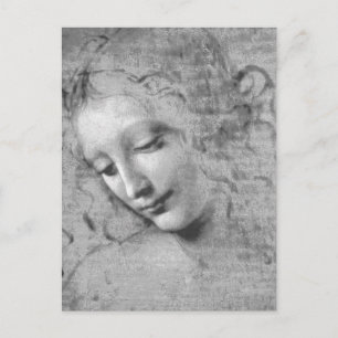 La Scapigliata von Leonardo da Vinci Postkarte