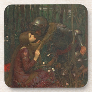 La-Schönheits-Freifrau Sans Merci, 1893 (Öl auf Getränkeuntersetzer