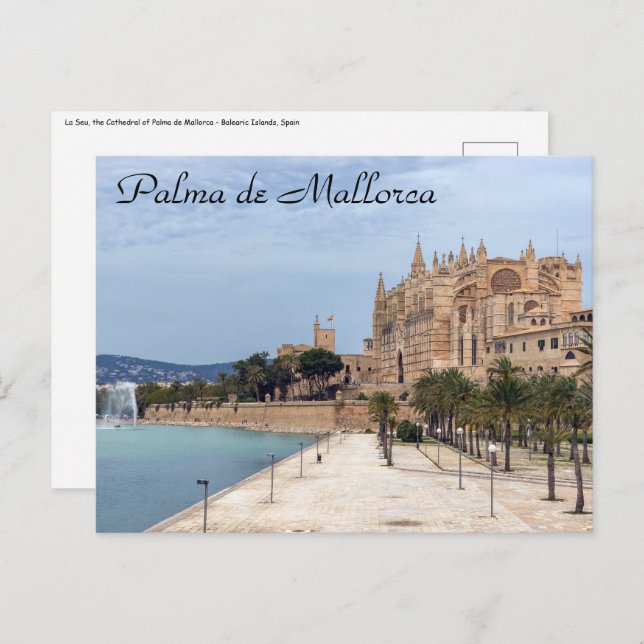 La Seu, die Kathedrale von Palma de Mallorca - Spa Postkarte (Vorne/Hinten)