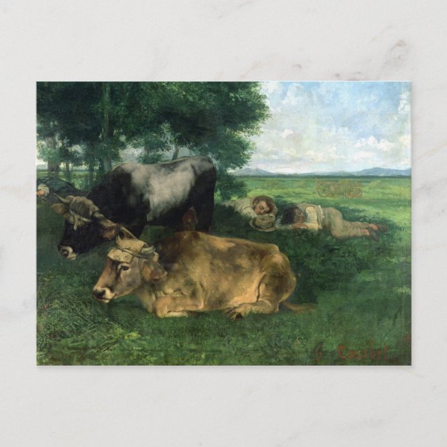 La Siesta Pendant la saison des foins , 1867, Postkarte (Vorderseite)