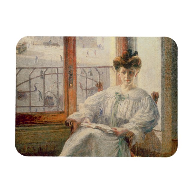 La Signora Massimino, 1908 (Öl auf Leinwand) Magnet (Horizontal)