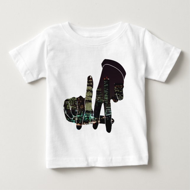 LA-Skylinehände Baby T-shirt (Vorderseite)