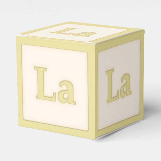 "La" Solfeggio Musical Baby Blocks Yellow Geschenkschachtel (Vorderseite)