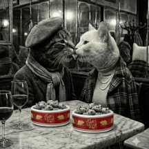 La Souris d'Or_Rubin-Emaille Personalisierte Katze
