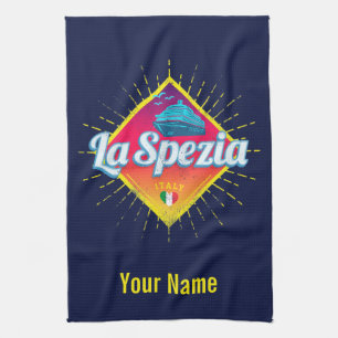 La Spezia Ligurien Italien Retro-Kreuzfahrtschiff Geschirrtuch