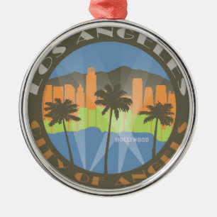 LA Stadt der Engel Beachy Ornament Aus Metall