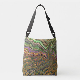 La Strada 1 Wild-Green-Gold-Abstrakt-Tote-Beutel Tragetaschen Mit Langen Trägern
