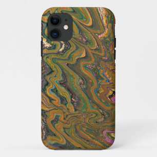 La Strada 2 Green and Gold Abstrakt Phone Case
